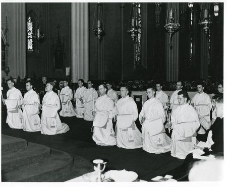 The Ordination Class of 1943 including Father Theodore Hesburgh