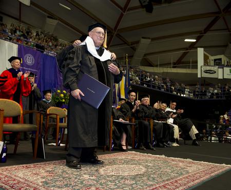 Brother Donald Stabrowski receives an honorary degree
