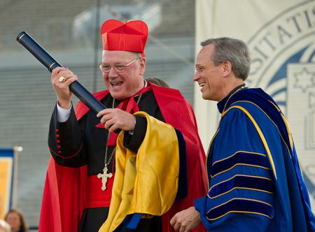Archbishop Timothy Dolan and Father John Jenkins