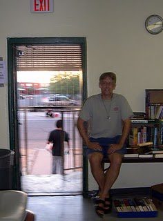 Fr Eric watching over the dining room