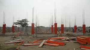 Construction on the new Notre Dame College in Bangladesh
