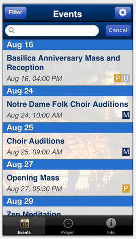 Screen shot from ND Daily Faith