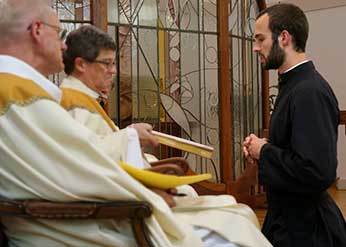 Bryan Williams, CSC professing his First Vows