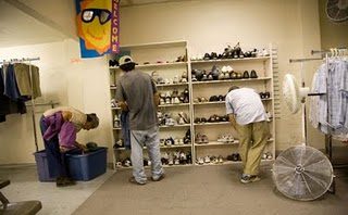 Clothing closet at Andre House