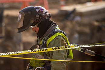 Construction Worker on Campus