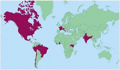 Countries where Holy Cross serves