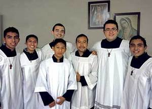 Holy Cross Seminarians preparing for the Feast of Our Lady of Sorrows