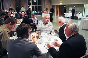 Dinner at Moreau Seminary refectory