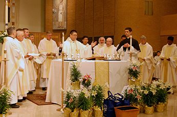 Fr Brian Ching, CSC first Mass