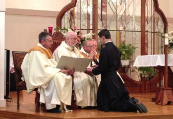 Fr O'Hara receiving vows