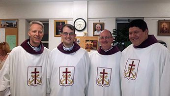 Fr Dan Ponisciak, CSC with fellow CSC's