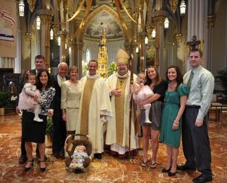 Fr Gerry Olinger, CSC with his family