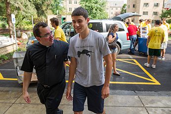 Fr Haag, CSC welcomes a new student