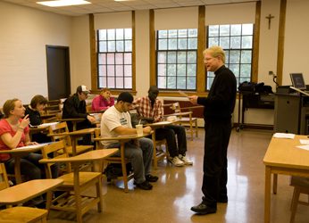 Fr Kevin Spicer, CSC teaching