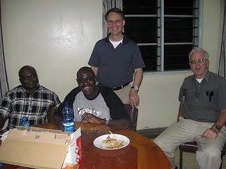 Fr Pat Neary, CSC with some of the Holy Cross family in East Africa