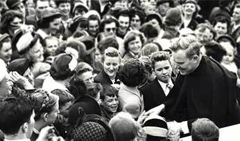 Fr Patrick Peyton, CSC at a Rosary Rally