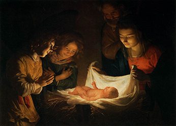 Adoration of the Child, Gerard van Honthorst