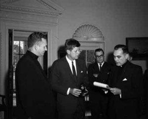 Father Hesburgh and President Kennedy
