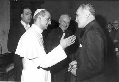 Pope Paul VI meeting with Rev