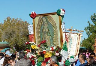 Our Lady of Guadalupe in procession
