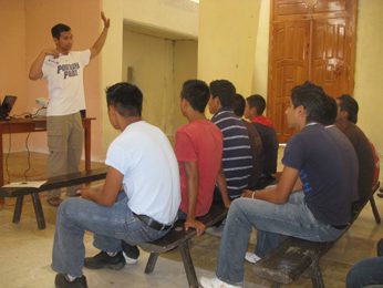 Deacon Matt Kuczora, CSC gives a Vocation talk