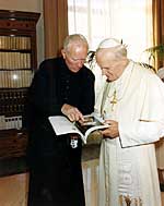 Pope John Paul II and Fr Patrick Peyton, CSC