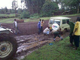 Stuck in the mud on Christmas 2009