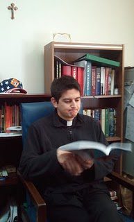 Fr Vince Kuna, CSC reading