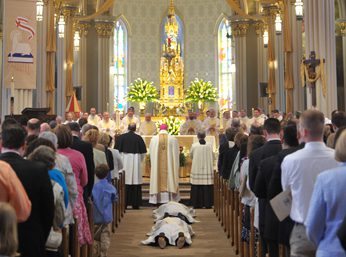 Laying Prostrate for the Litany of the Saints