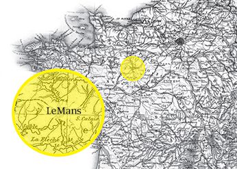 Map of LeMans, France
