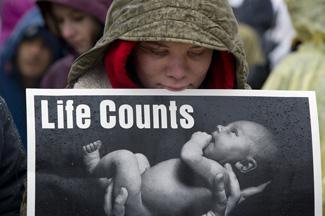 Notre Dame student at 2012 March for Life