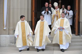 Holy Cross Ordination 2009 Fr Vince Kuna, CSC, Fr Charlie McCoy, CSC, and Fr Aaron Michka, CSC