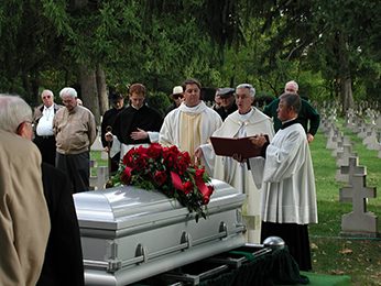 Holy Cross religious burial