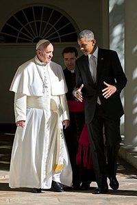 Pope Francis with President Barack Obama