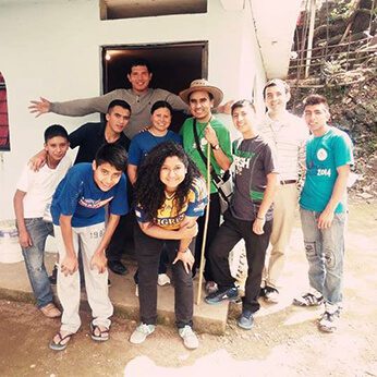 Ryan Pietrocarlo, CSC With Youth From La Luz Parish