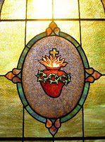 The Sacred Heart of Jesus stained glass window