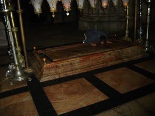 Site of the preparation of Jesus body for burial