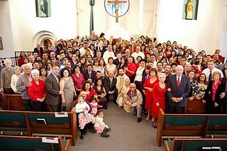 Couples renewing wedding vows at St John Vianney Parish