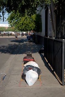 Spots marked in line for services at Andre House