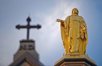 The Blessed Virgin Mary on the Golden Dome