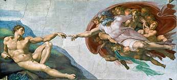 The Creation of Adam by Michaelangelo