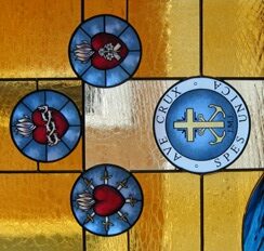 Three hearts of Mary, Jesus, and Joseph from St