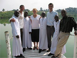 Joe with the newly professed seminarians and other volunteers