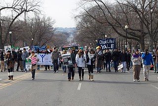 Yale students leading the way on the March for Life in Washington DC