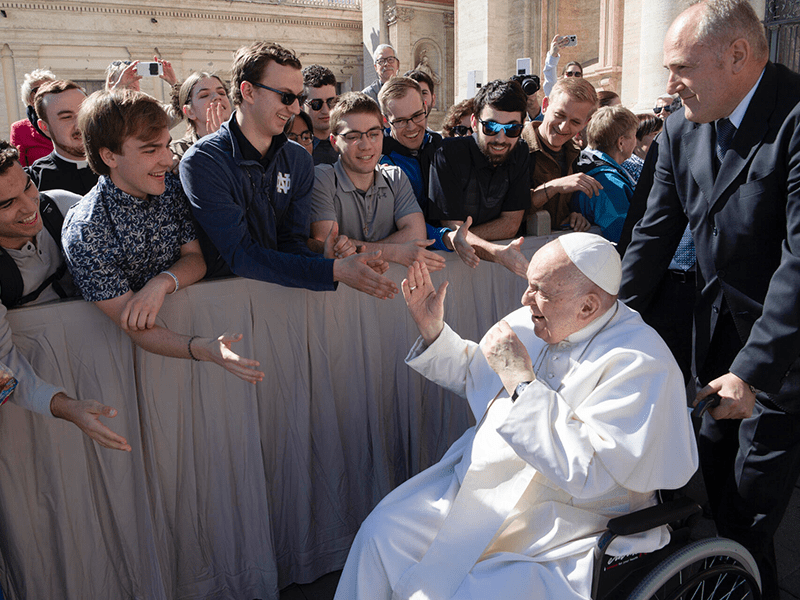 2023 Rome pilgrims meeting Pope Francis