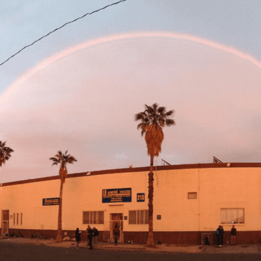 Double rainbow over Andre House