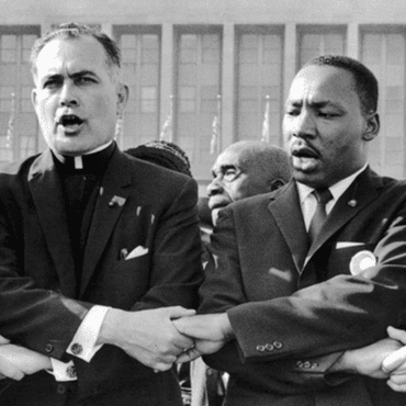 Fr. Theodore Hesburgh with Martin Luther King Junior