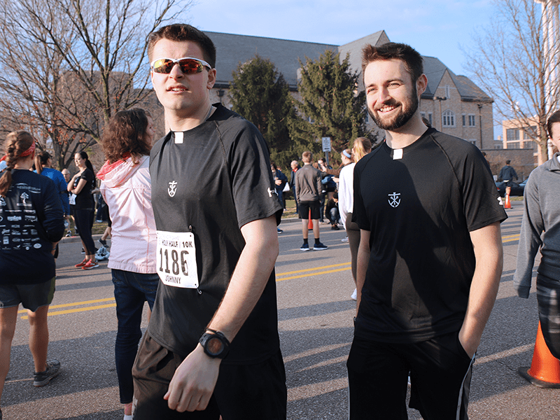 seminarians at Holy Half Marathon