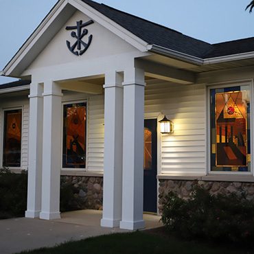 Exterior of the chapel at LaPorte retreat center