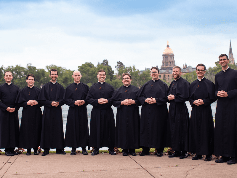 Final Vows Profession Class of 2023 in front of St. Joseph's Lake